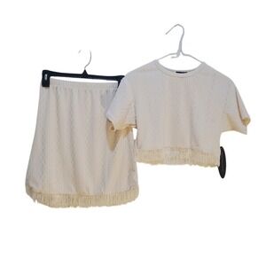 Ava & Yellt Knit Set, Crop Top and Skirt, Two Piece Outfit, Casual, Party